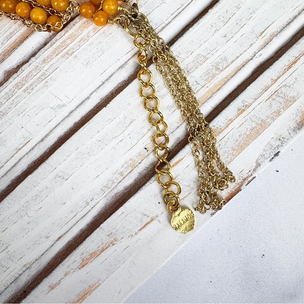 Nakamol Gold and Yellow Beaded Bracelet